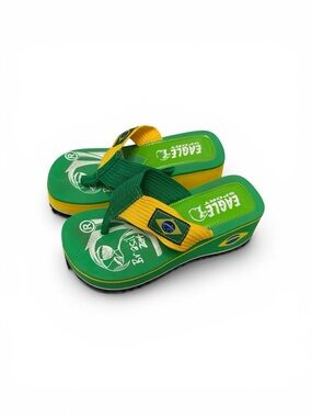 🇧🇷✨ BRASIL WORLD CUP 2014 PLATFORM FLIP FLOP SANDALS ✨🇧🇷